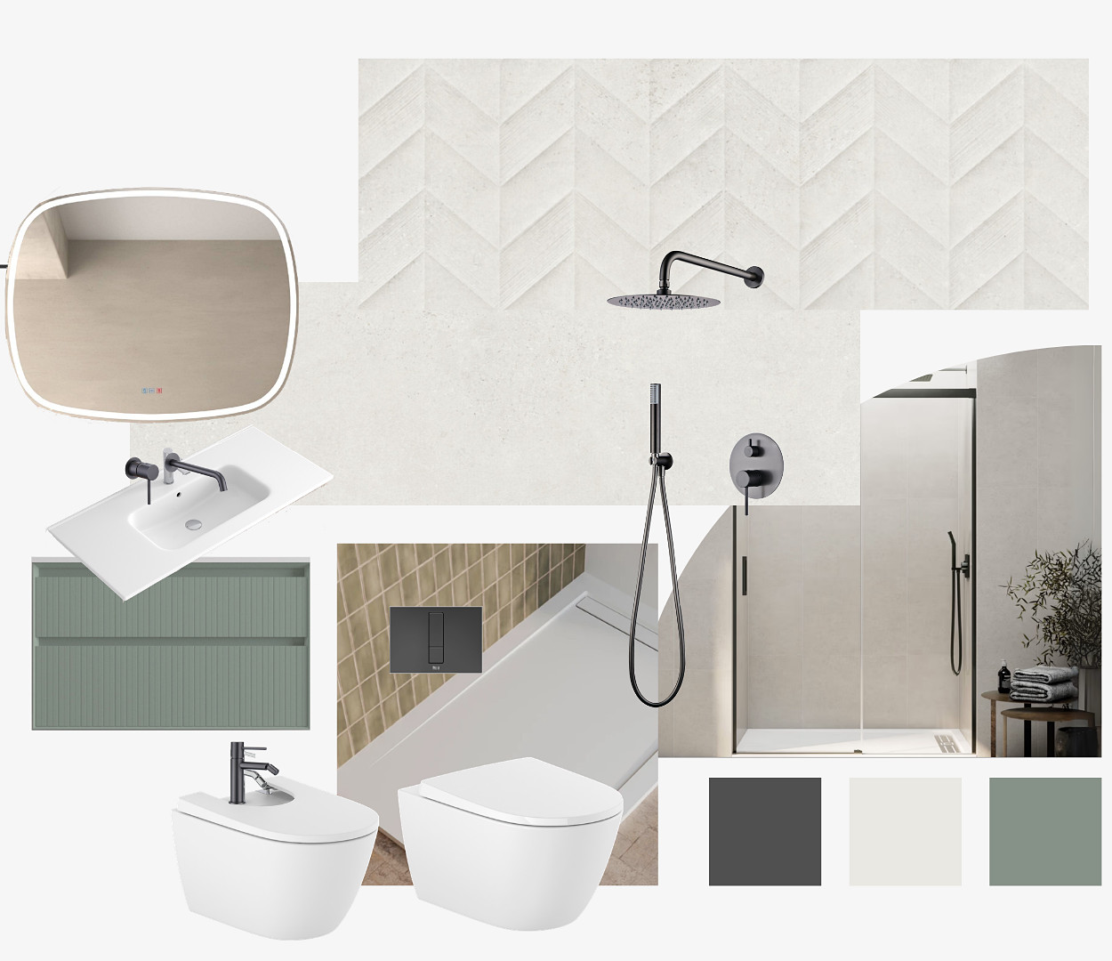 Interiorista seleccionando materiales y revestimientos para una reforma integral de vivienda.