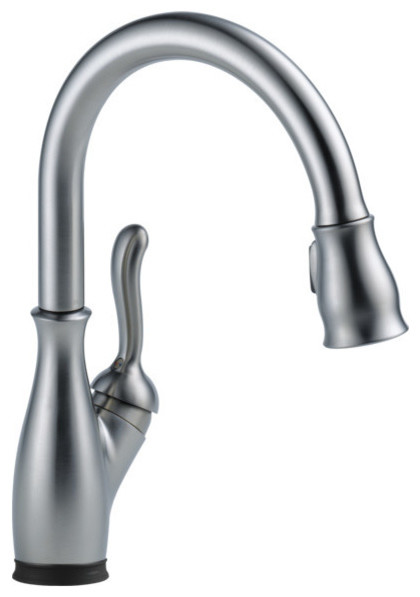Delta Leland Pull-Down Kitchen Faucet, Touch2O, ShieldSpray, Arctic Stainless