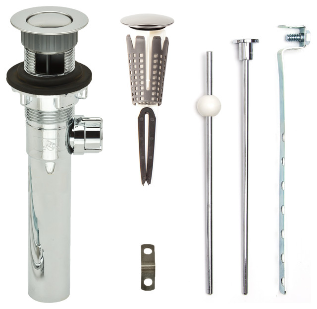 FlexPOPUP Expandable, Hair Catcher PopUp Drain With Overflow Bathroom