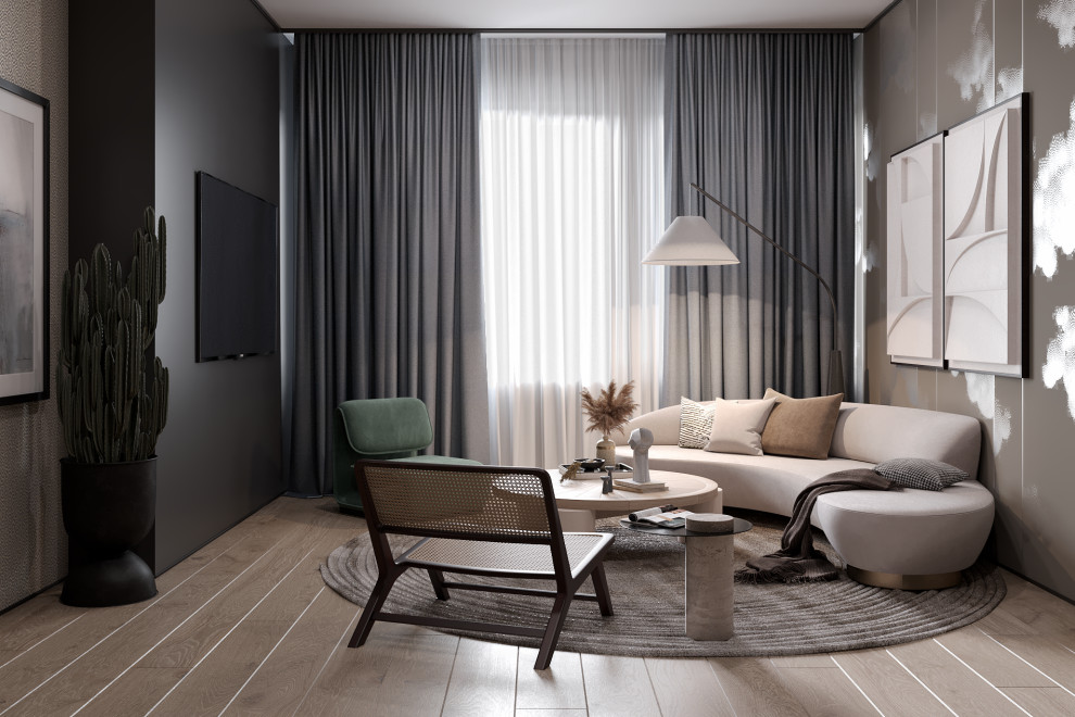 Разработка эклектичного дизайн-проекта в сталинке.