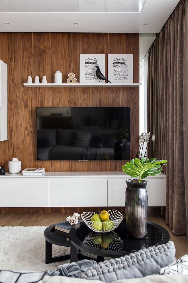 Природный дизайн - квартира в современном стиле в ЖК Мичуринский