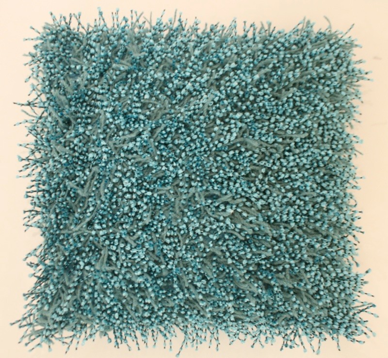 Turquoise Shaggy Pillow