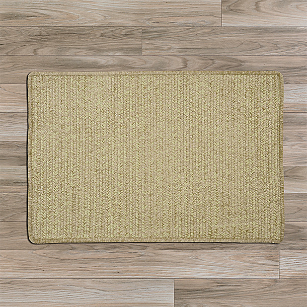 Simple Chenille Sprout Green 2'x8', Runner Rectangle Rug, Braided