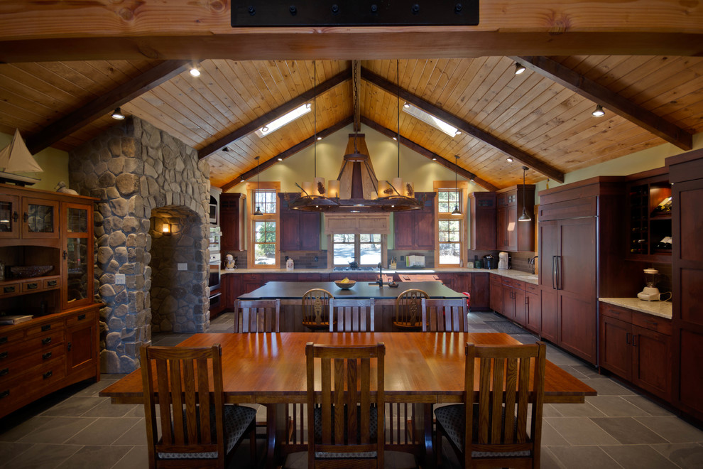 Dining room - rustic dining room idea