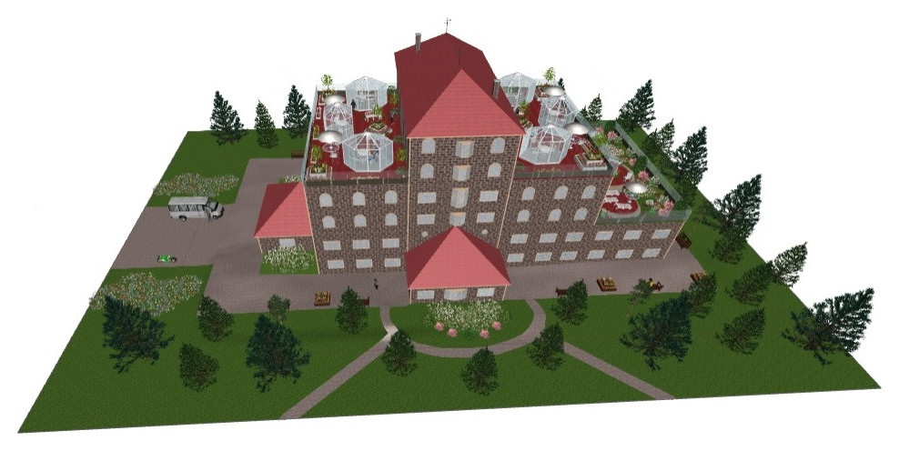 "Космические мечты". Проект озеленения крыш пансионата