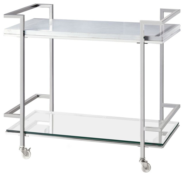 Bassett Mirror Velma Bar Cart Contemporary Carts By Beyond Bassett Mirror Velma Bar Cart