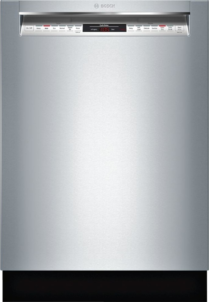 Bosch Recessed Handle Dishwasher, Stainless Steel