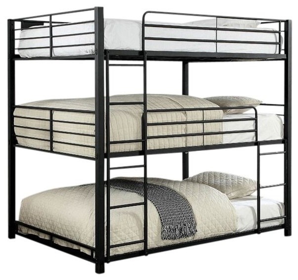 triple bunk bed full size