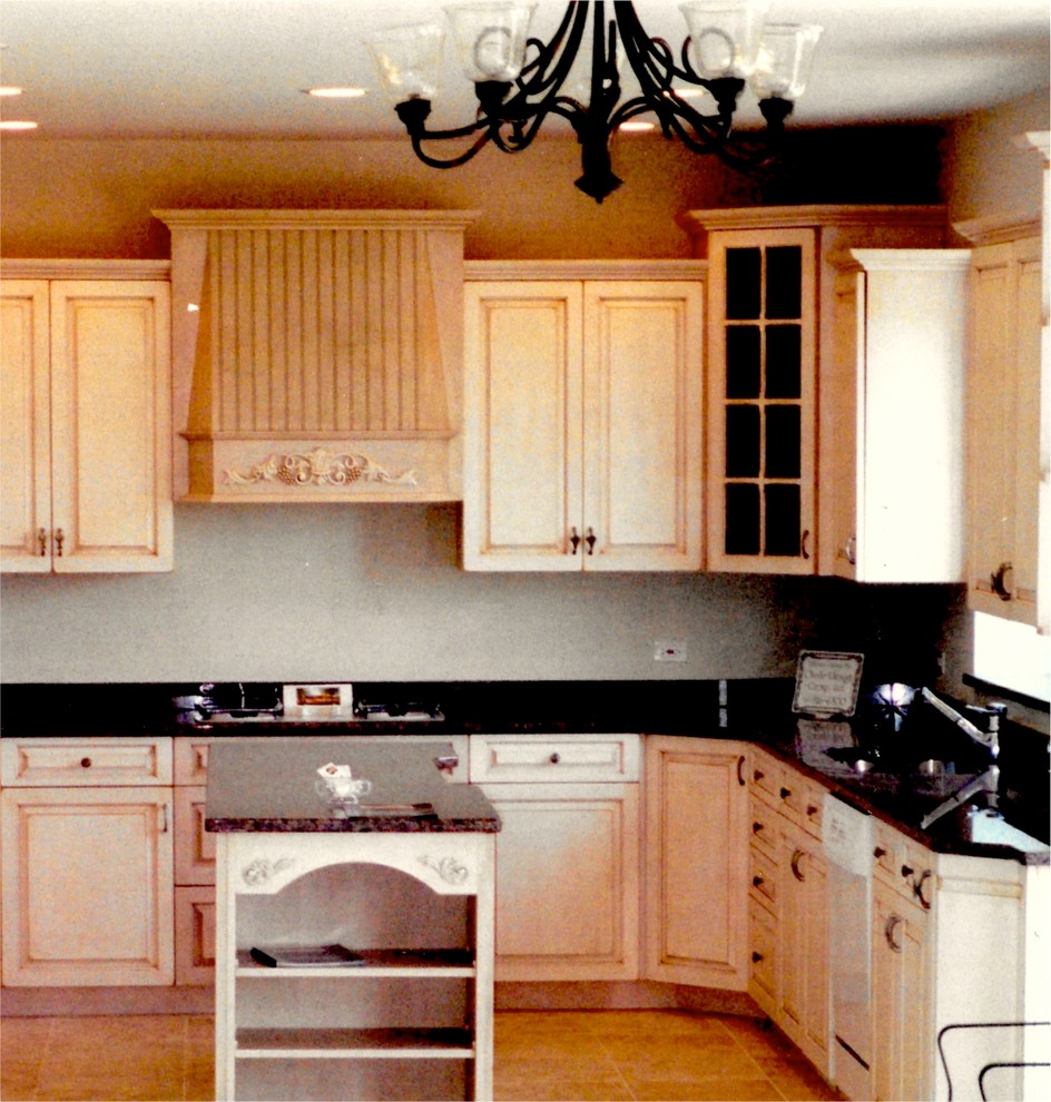 Example of a transitional kitchen design in Chicago