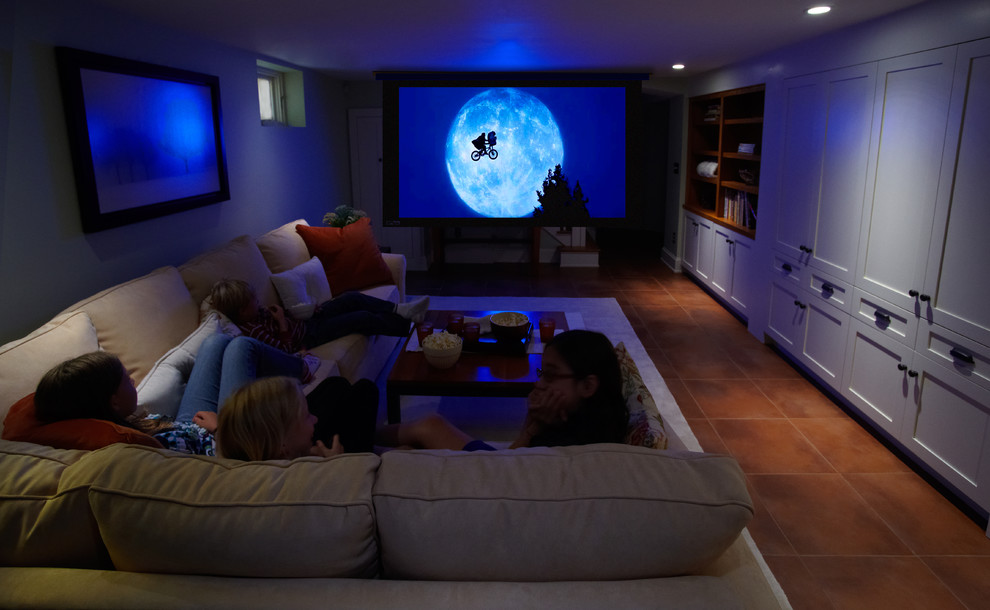 Cozy Home Theater, Basement Family Room - Craftsman - Minneapolis - by ...