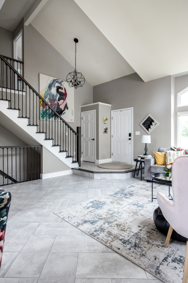 Inspiration for a transitional entryway remodel in Denver