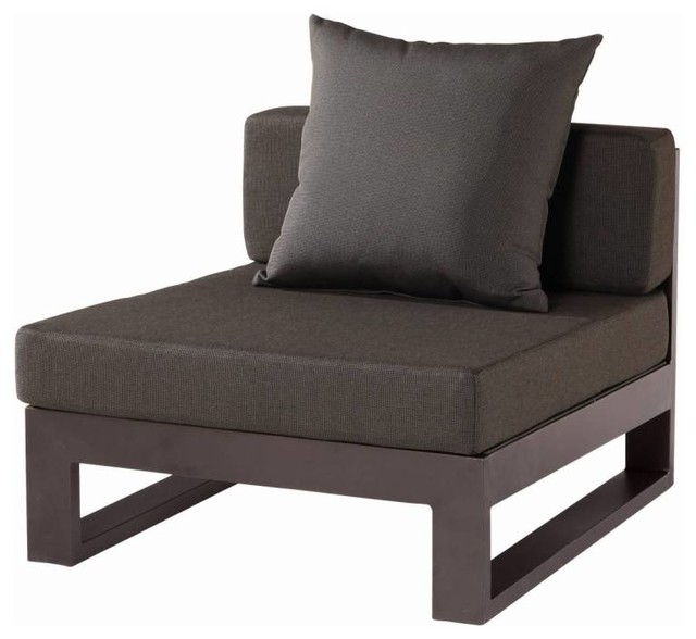 Amber Modern Outdoor Middle Armless Chair Transitional Outdoor