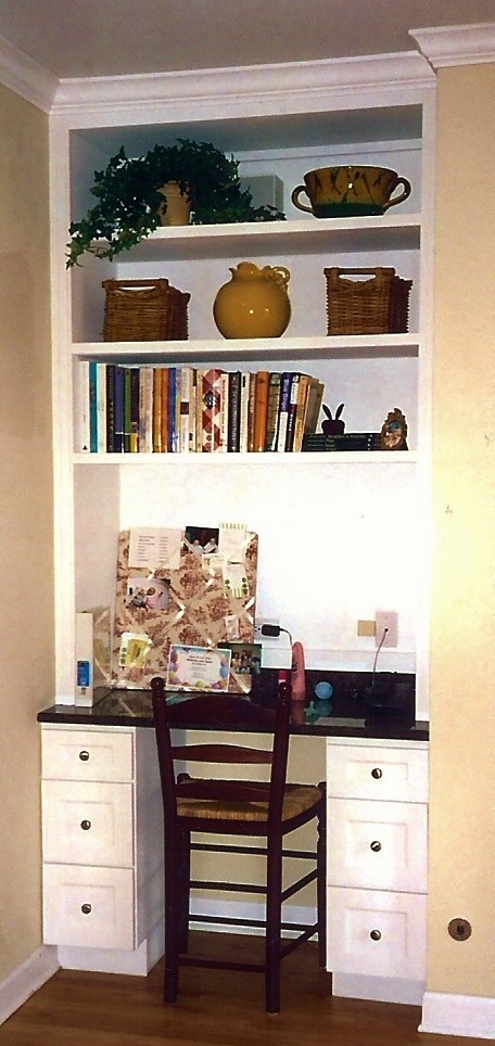 Inspiration for a transitional home office in Louisville.