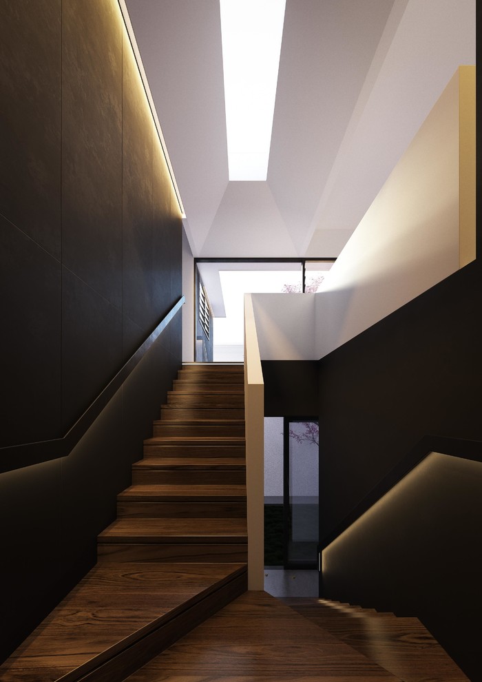 This is an example of a contemporary staircase in Brisbane.