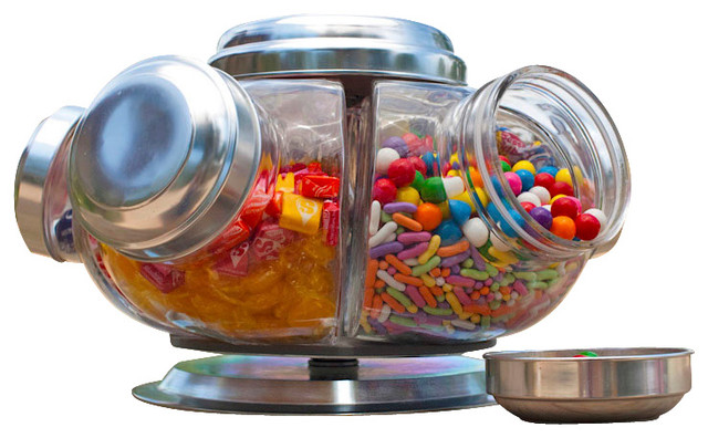 Vintage Inspired Revolving Candy Jars Traditional Kitchen Vintage Inspired Revolving Candy Jars