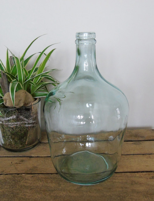 Clear Recycled Glass Bottle Vase