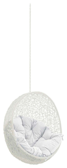 White Hide Outdoor Patio Swing Chair Without Stand Modern White Hide Outdoor Patio Swing Chair