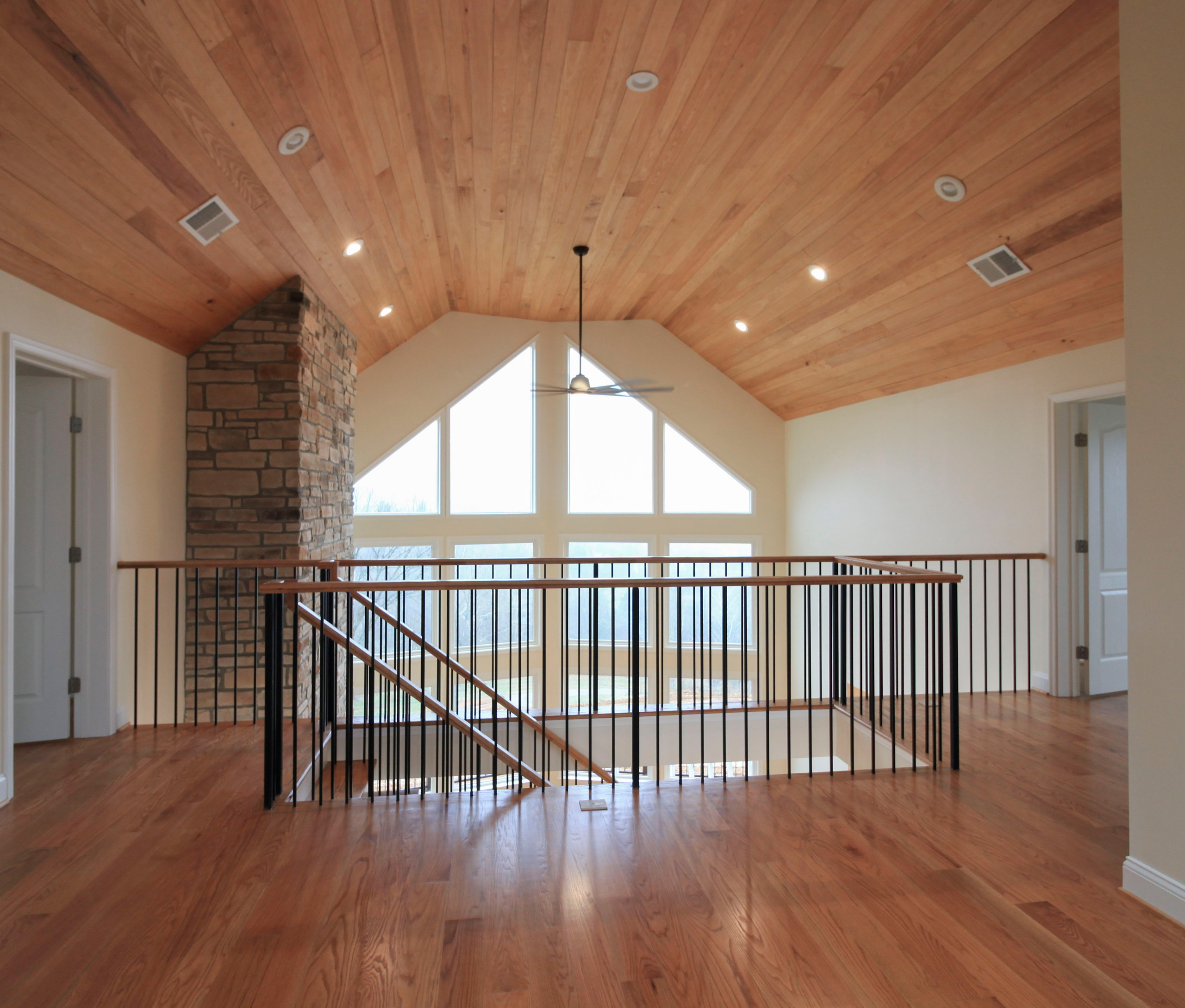97_Airy Straight-Floating Staircase in Transitional-Mountain Home, Luray, VA 228