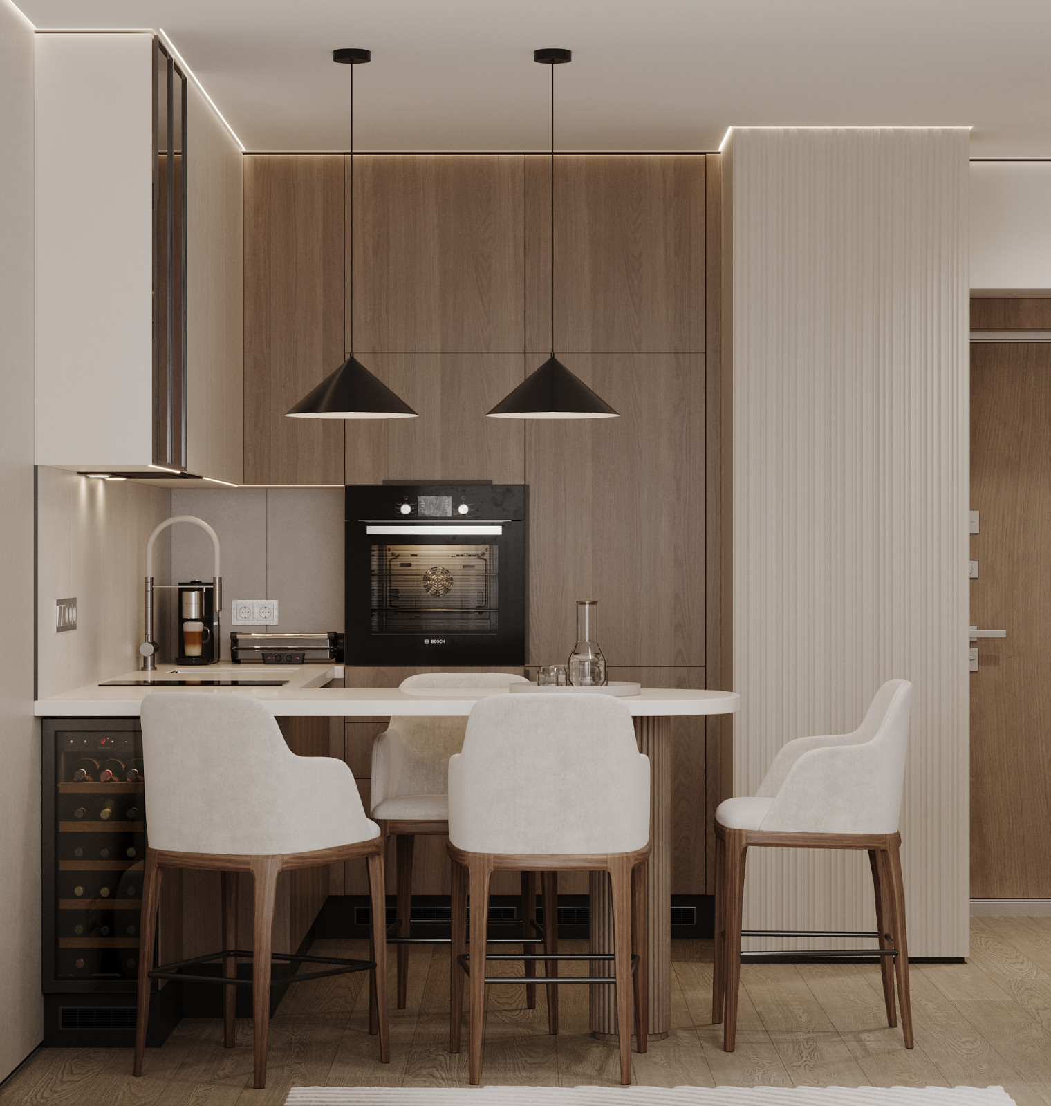 Эскизный проект интерьерной квартиры в Москве