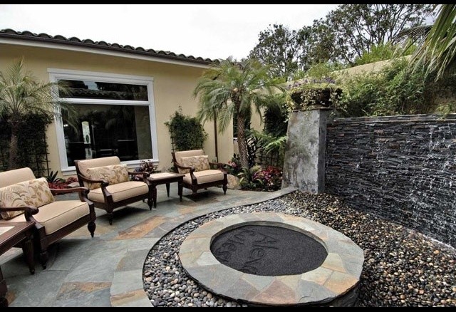 Traditional patio in San Diego.