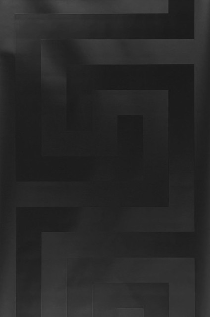 Versace Solea Black Satin Greek key Wallpaper 93523-4 - Contemporary -  Wallpaper - by Wallcoverings Mart | Houzz
