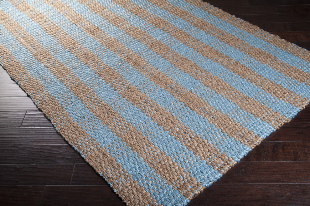 Hand Woven Country Jutes Rug CTJ2022, 5' x 8' Beach Style Area