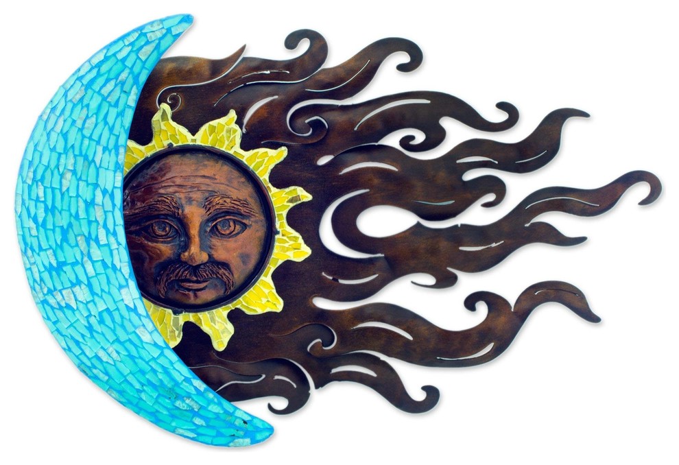 Lovers Eclipse Iron Wall Sculpture Contemporary Metal Wall Art by