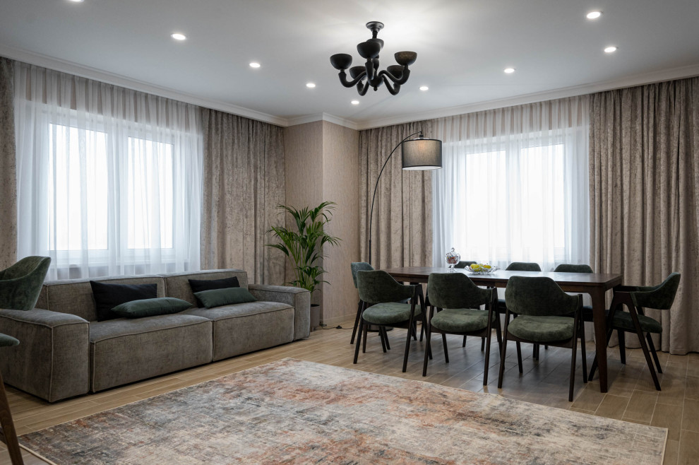 Гостиная-кухня. Визуализация & Реализация