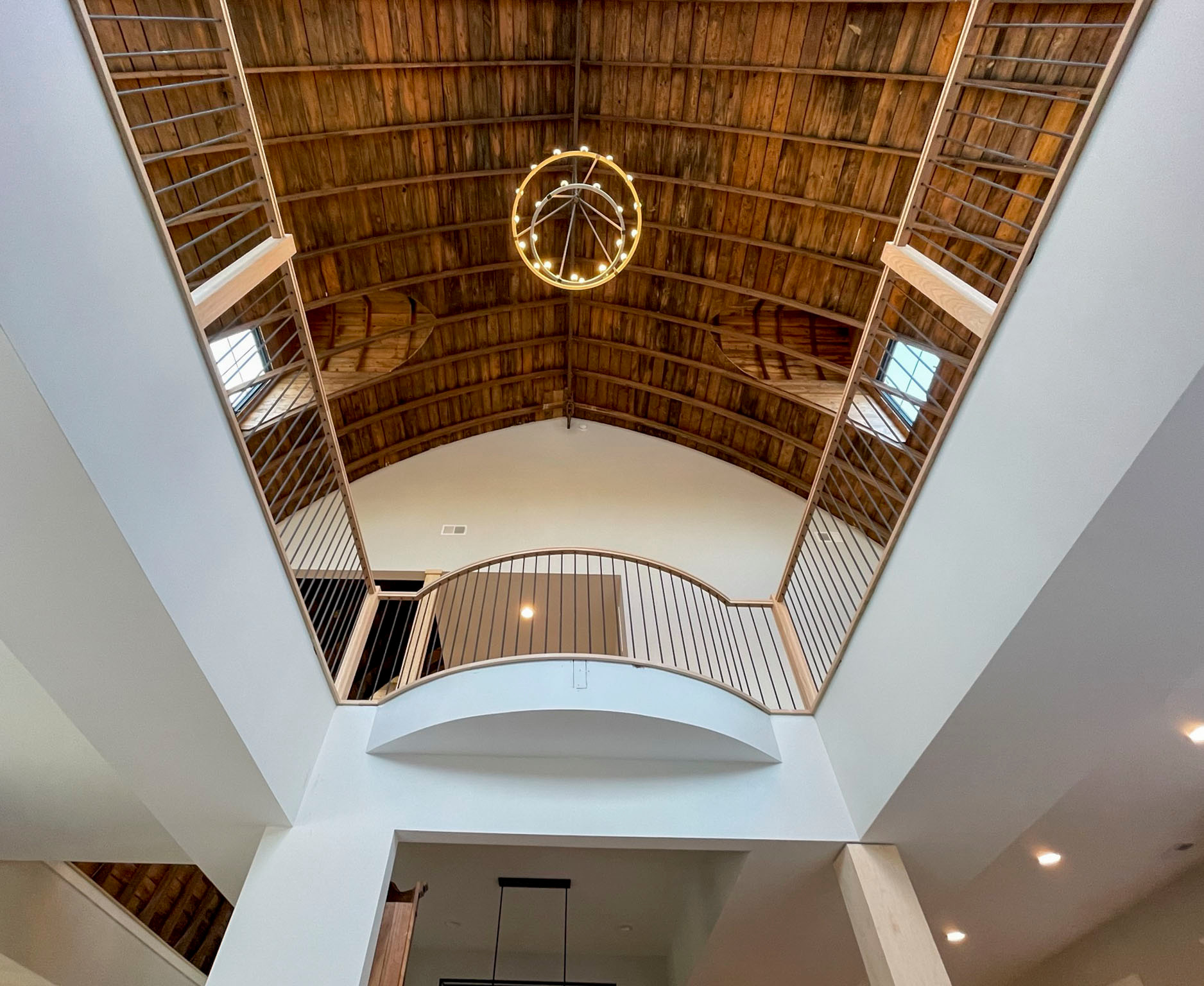 102_Straight-Freestanding Stairs/Landing in Barn Style Home, Leesburg VA 20175