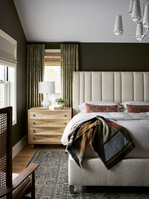 Top 10 Bedroom Trends You Will LOVE; Here are the up-and-coming trends we are seeing for master bedrooms Everything from vintage pieces, and moody colors to natural elements and scalloped edges.