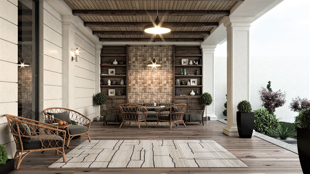 Двухэтажный дом в классическом стиле