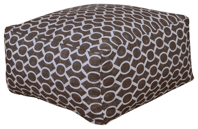 Chocolate Sydney Geometric Floor Pouf Kids Play Room Nursery