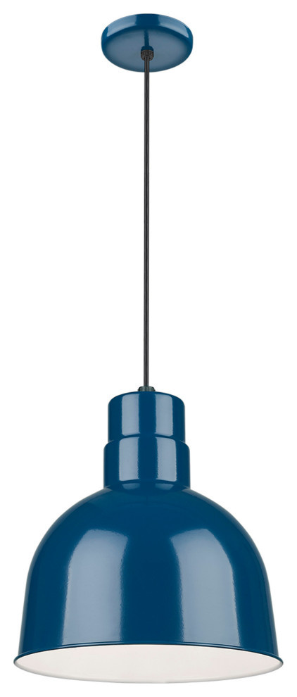 R Series Collection  10" Corded RLM Pendant, Navy Blue