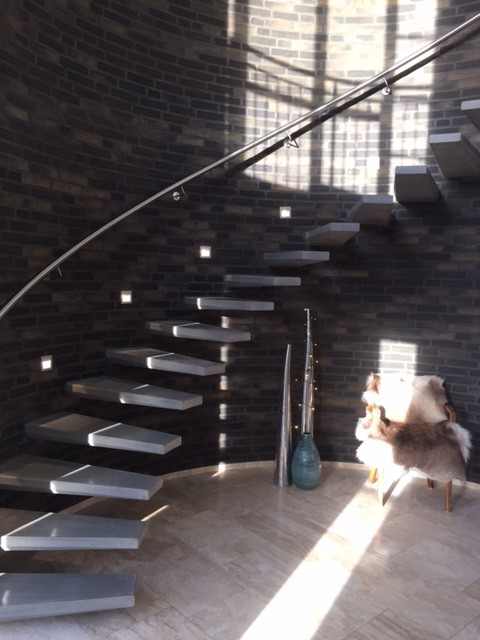 Modern staircase in Esbjerg.