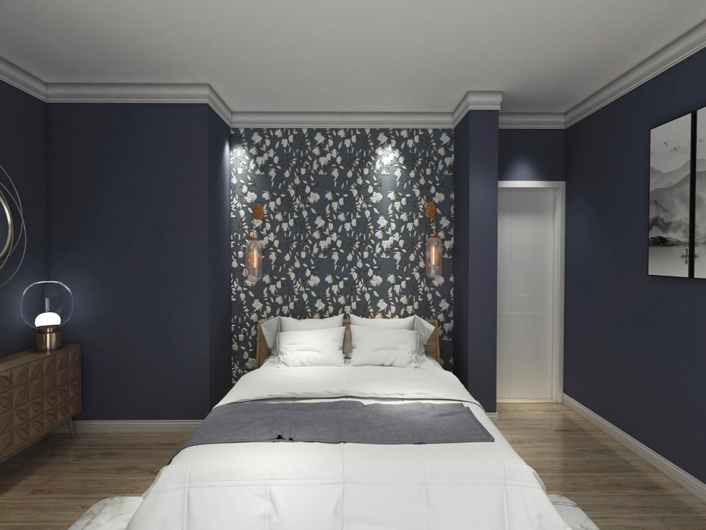 Design ideas for a modern bedroom in Brest.