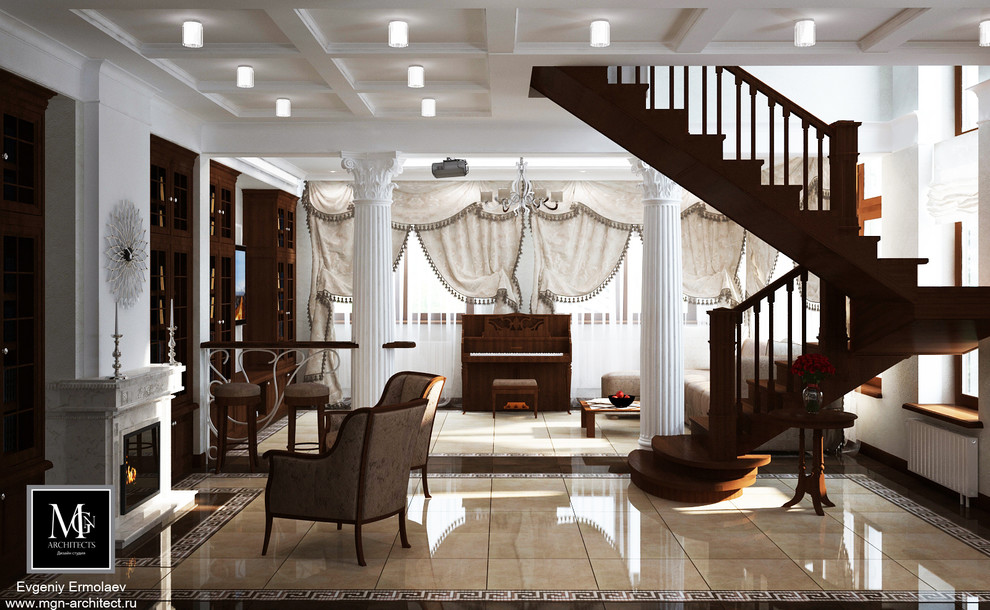 КП Иволги, дом в классическом стиле , темный вариант