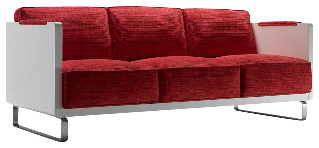 Kubo 3-Seat Sofa, Dark Brown - 61102gs, Fumed White