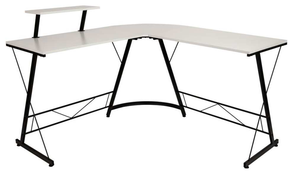 LShaped Desk 71.5 Computer Corner Desk, Home Office Corner Desk, Gaming... Contemporary
