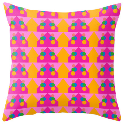 Orange Pattern, Pillow Cover