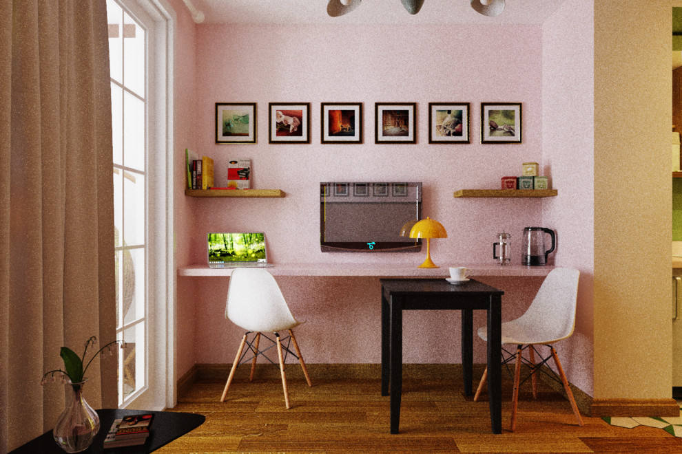 Студия с гардеробной для молодой девушки