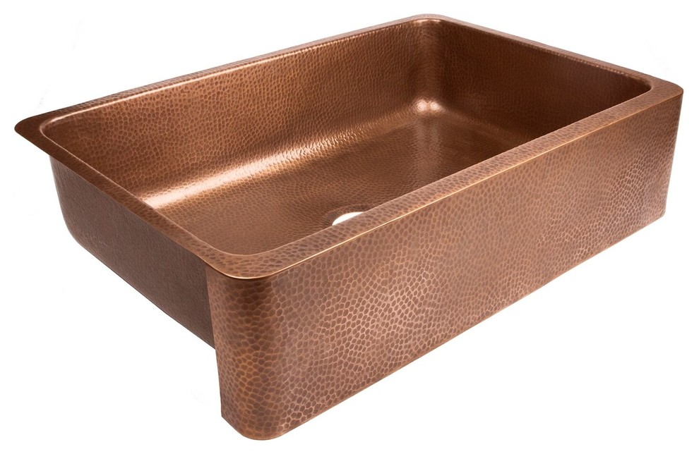 Lange 32" Farmhouse Copper Single Bowl Kitchen Sink