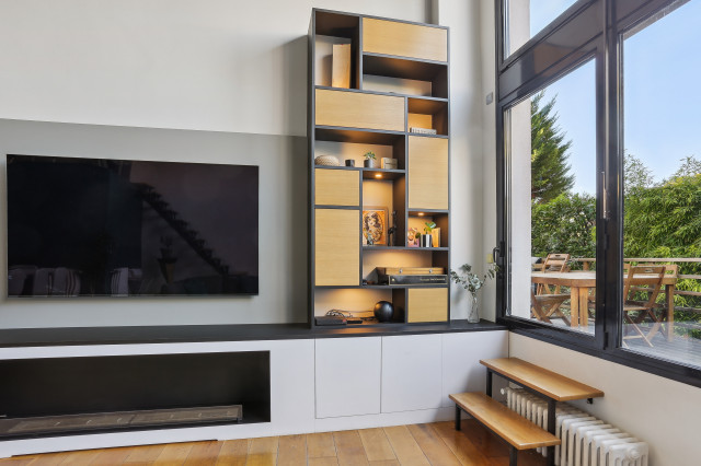 Loft industrial-wohnzimmer