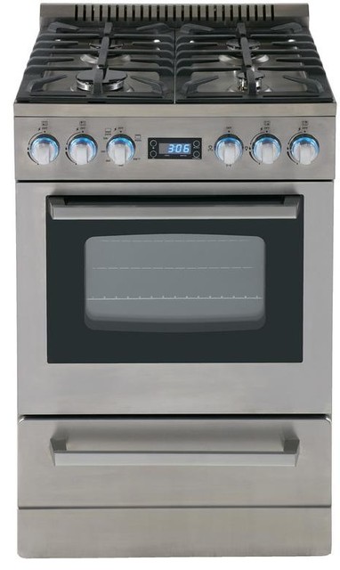 Avanti 24 Gas Range With Sealed Burner Cast Iron Grates In Avanti 24 Gas Range With Sealed Burner Cast Iron Grates In Stainless Steel