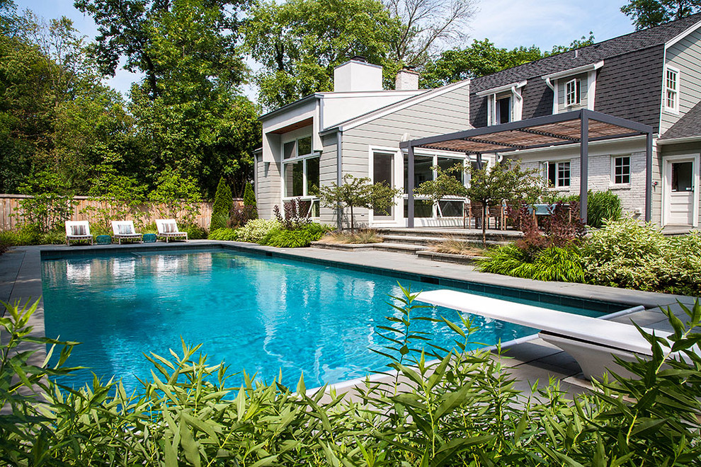 This is an example of a contemporary rectangular pool in Chicago.