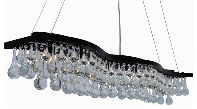 48 Double S Rectangular Gl Drop Chandelier Contemporary 48 Double S Rectangular Gl Drop Chandelier
