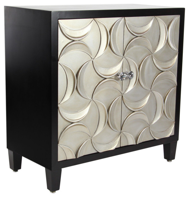 Modern Black Wood 39875 Transitional Accent Chests And