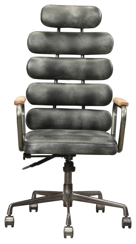 Top Grain Leather Office Chair With 5Star Base Industrial Office