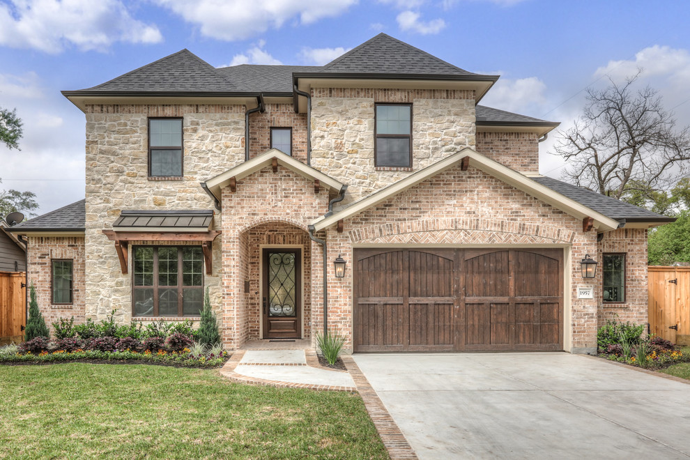 Inspiration for a transitional exterior home remodel in Houston