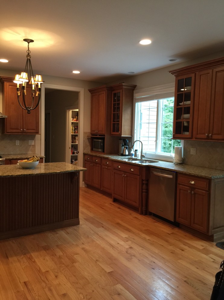 Re-staining kitchen cabinets