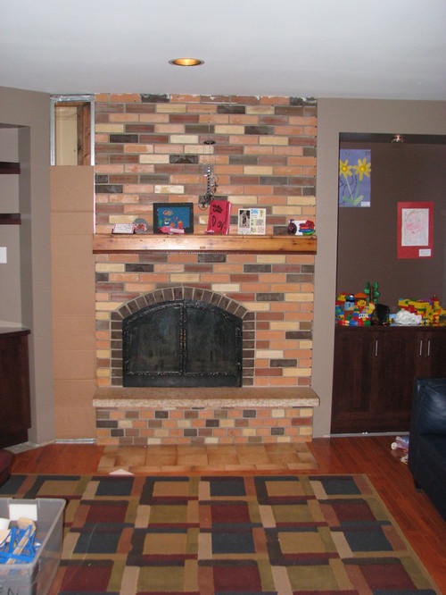 Refacing Fireplace And Installing Wood Insert